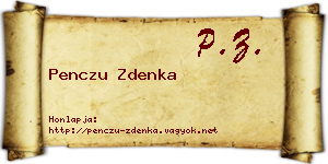 Penczu Zdenka névjegykártya